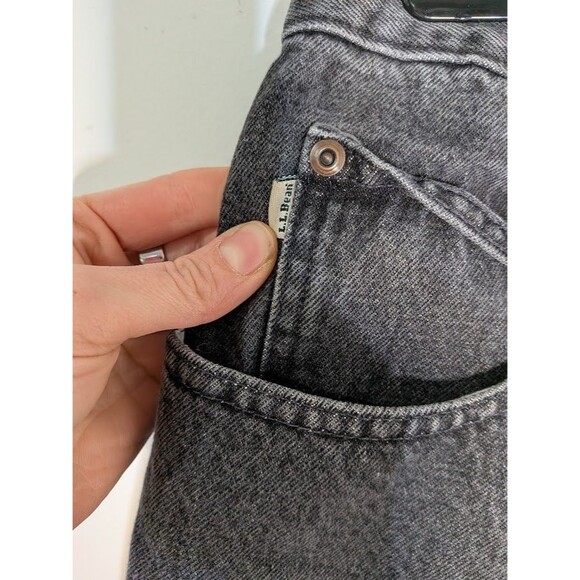 L.L. Bean LL Double L Jeans Men's 34x29 Classic Fit Black Denim 100% Cotton EUC - Picture 3 of 5